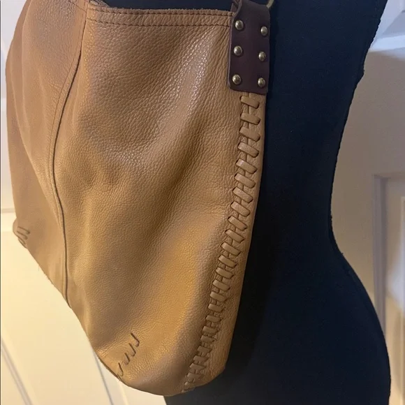 Vintage Lucky Brand Y2K Tan Leather Hobo Bag - Picture 11 of 11